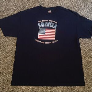 Vintage 90s Giant Tag America Patriotic United States USA Liberty Tshirt XL